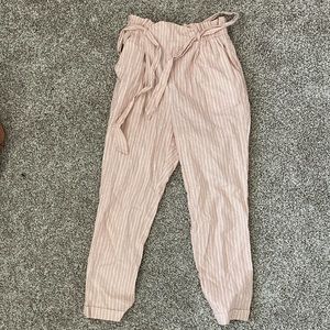 pink pinstripe dress pants